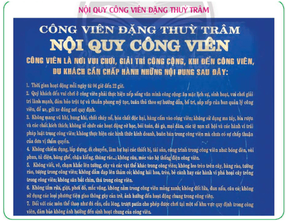 Soạn bài Viết một bản nội quy ở nơi công cộng | Hay nhất Soạn văn 10 Chân trời sáng tạo