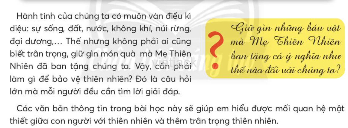 Bài 10: Mẹ thiên nhiên