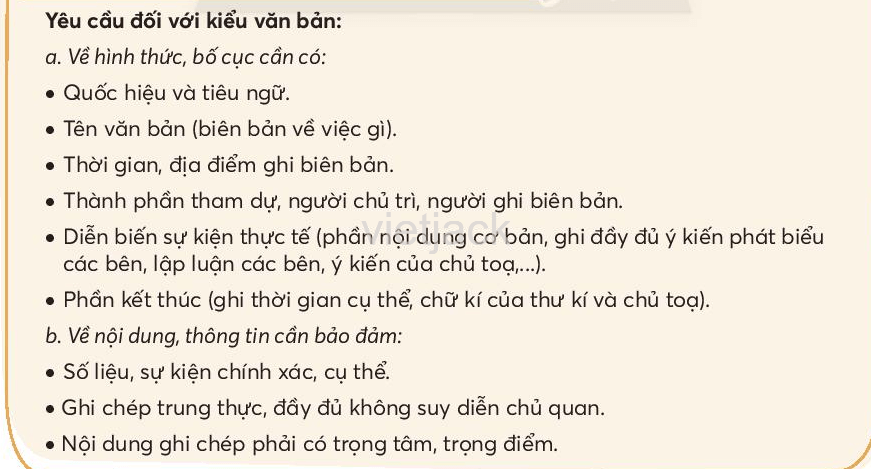 Viết biên bản về một cuộc họp, cuộc thảo luận hay một vụ việc