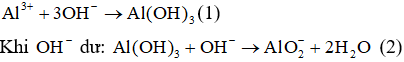 Công thức tính nhanh số mol OH- hoặc số mol Al(OH)3 khi cho muối nhôm phản ứng với dung dịch kiềm hay nhất