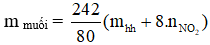 Công thức tính khối lượng muối thu được khi cho hỗn hợp sắt và các oxit sắt tác dụng với dung dịch HNO3 hay nhất