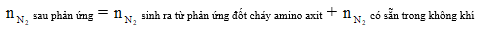 Công thức bài toán đốt cháy amino axit hay nhất