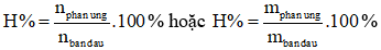 Công thức tính hiệu suất phản ứng este hóa hay nhất