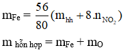 Công thức tính khối lượng muối thu được khi cho hỗn hợp sắt và các oxit sắt tác dụng với dung dịch HNO3 hay nhất