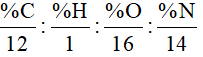 Công thức tính % khối lượng các nguyên tố trong hợp chất hữu cơ