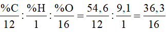 Công thức tính % khối lượng các nguyên tố trong hợp chất hữu cơ