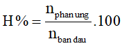 Công thức tính nhanh hiệu suất tổng hợp NH3