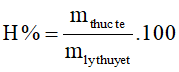 Công thức tính nhanh hiệu suất tổng hợp NH3