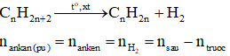 Công thức tính nhanh số mol ankan hay nhất