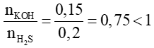 Công thức tính nhanh số mol OH- khi cho H2S tác dụng với dung dịch kiềm