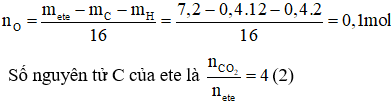 Công thức tính số ete tối đa thu được từ hỗn hợp n ancol đơn chức hay nhất