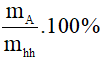 Công thức tính thành phần phần trăm về khối lượng các chất trong hỗn hợp