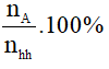 Công thức tính thành phần phần trăm về thể tích các chất trong hỗn hợp