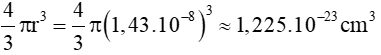 Công thức tính thể tích nguyên tử