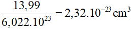 Công thức tính thể tích nguyên tử