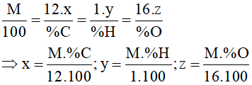 Công thức xác định số nguyên tử trong hợp chất hữu cơ