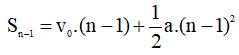 Công thức tính quãng đường đi được trong giây thứ n hay nhất
