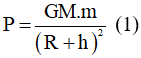 Công thức tính trọng lực