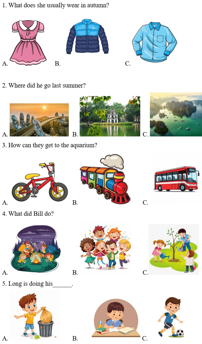 Đề thi khảo sát chất lượng đầu năm lớp 6 môn Tiếng Anh (10 đề)