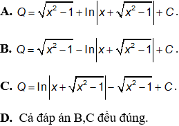 100 câu trắc nghiệm Nguyên hàm nắm chắc 8 điểm