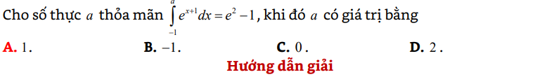 200 bài tập trắc nghiệm tích phân có lời giải (cơ bản – nâng cao) (phần 1) - Toán lớp 12