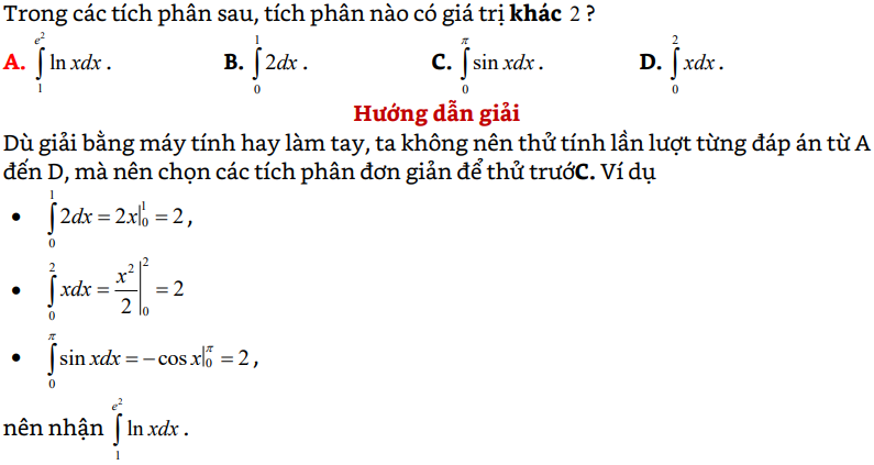 200 bài tập trắc nghiệm tích phân có lời giải (cơ bản – nâng cao) (phần 1) - Toán lớp 12