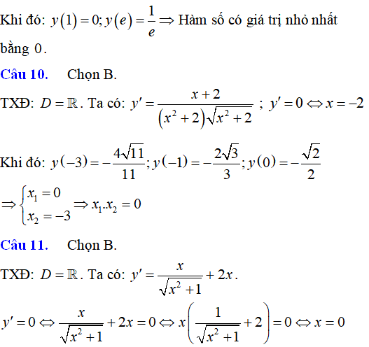 220 bài tập Tìm giá trị lớn nhất, nhỏ nhất của hàm số có lời giải (phần 1) - Toán lớp 12