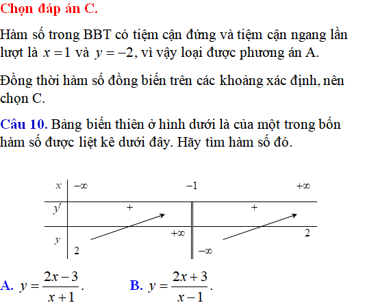 25 bài tập trắc nghiệm bảng biến thiên và các bài toán liên quan - Toán lớp 12