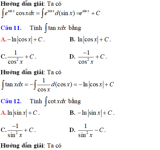 33 bài tập ôn tập tổng hợp phần Nguyên hàm có lời giải - Toán lớp 12