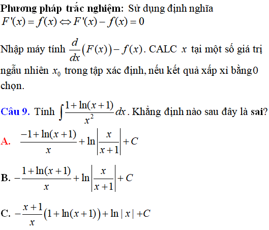 43 Bài tập Phương pháp nguyên hàm từng phần có lời giải (vận dụng thấp) - Toán lớp 12