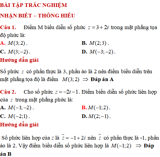 50 bài tập trắc nghiệm tập hợp điểm biểu diễn số phức có lời giải - Toán lớp 12