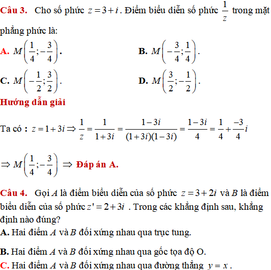 50 bài tập trắc nghiệm tập hợp điểm biểu diễn số phức có lời giải - Toán lớp 12