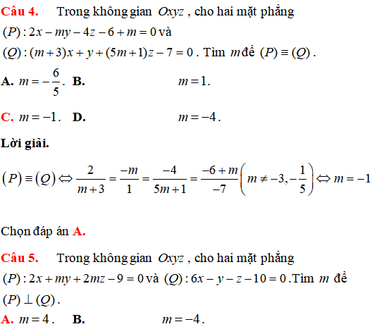 50 bài tập trắc nghiệm Vị trí tương đối trong không gian có lời giải - Toán lớp 12