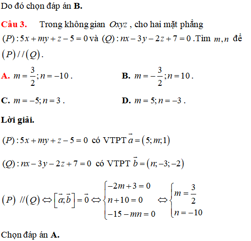 50 bài tập trắc nghiệm Vị trí tương đối trong không gian có lời giải - Toán lớp 12