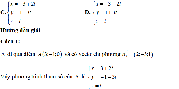 58 bài tập trắc nghiệm Phương trình đường thẳng trong không gian có lời giải - Toán lớp 12