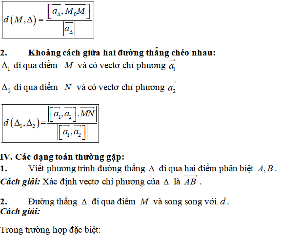 58 bài tập trắc nghiệm Phương trình đường thẳng trong không gian có lời giải - Toán lớp 12