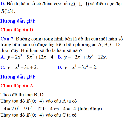 60 bài tập đồ thị các hàm số có lời giải (phần 1) - Toán lớp 12