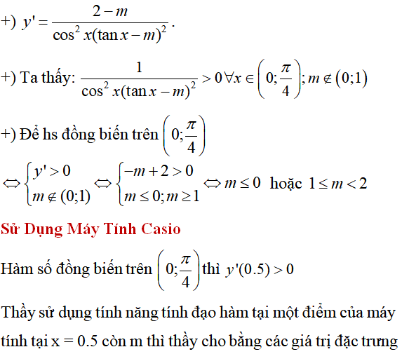 60 bài tập Tính đơn điệu của hàm số có lời giải (phần 1) - Toán lớp 12