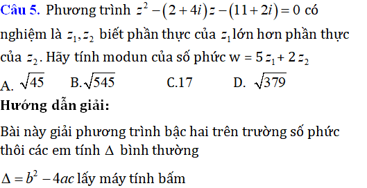 65 bài tập trắc nghiệm phương trình bậc hai với hệ số thực trên tập số phức có lời giải - Toán lớp 12