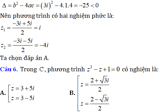 65 bài tập trắc nghiệm phương trình bậc hai với hệ số thực trên tập số phức có lời giải - Toán lớp 12