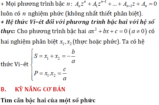 65 bài tập trắc nghiệm phương trình bậc hai với hệ số thực trên tập số phức có lời giải - Toán lớp 12