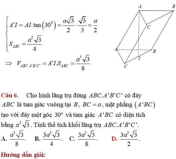 65 bài tập trắc nghiệm Thể tích khối đa diện có lời giải - Toán lớp 12