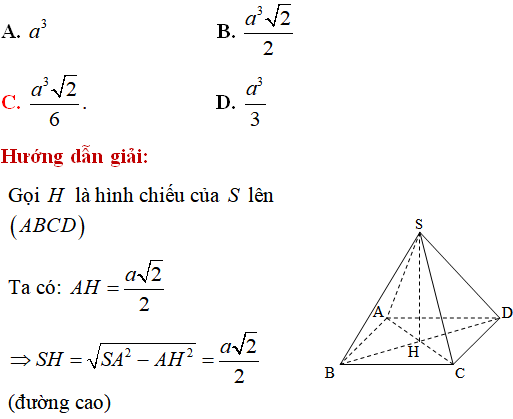 65 bài tập trắc nghiệm Thể tích khối đa diện có lời giải - Toán lớp 12