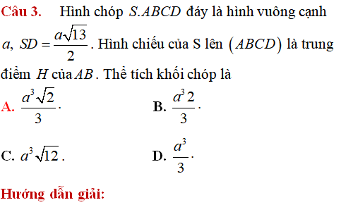 65 bài tập trắc nghiệm Thể tích khối đa diện có lời giải - Toán lớp 12