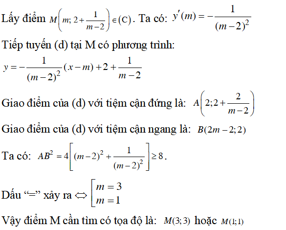 70 bài tập tiếp tuyến của đồ thị hàm số có lời giải (phần 1) - Toán lớp 12