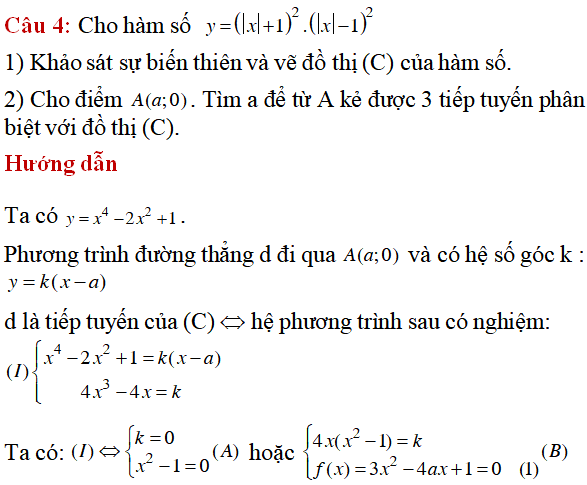 70 bài tập tiếp tuyến của đồ thị hàm số có lời giải (phần 1) - Toán lớp 12