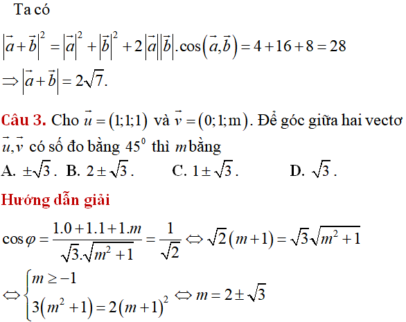 75 bài tập trắc nghiệm Hệ trục tọa độ trong không gian có lời giải - Toán lớp 12