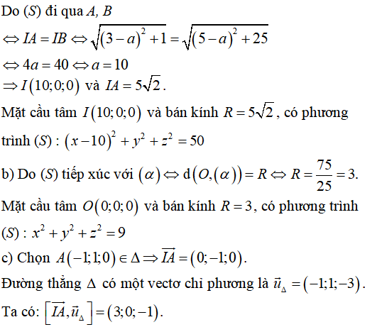 90 bài tập trắc nghiệm Phương trình mặt cầu có lời giải - Toán lớp 12