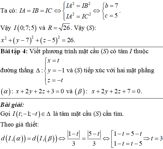 90 bài tập trắc nghiệm Phương trình mặt cầu có lời giải - Toán lớp 12