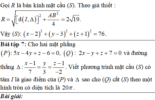 90 bài tập trắc nghiệm Phương trình mặt cầu có lời giải - Toán lớp 12